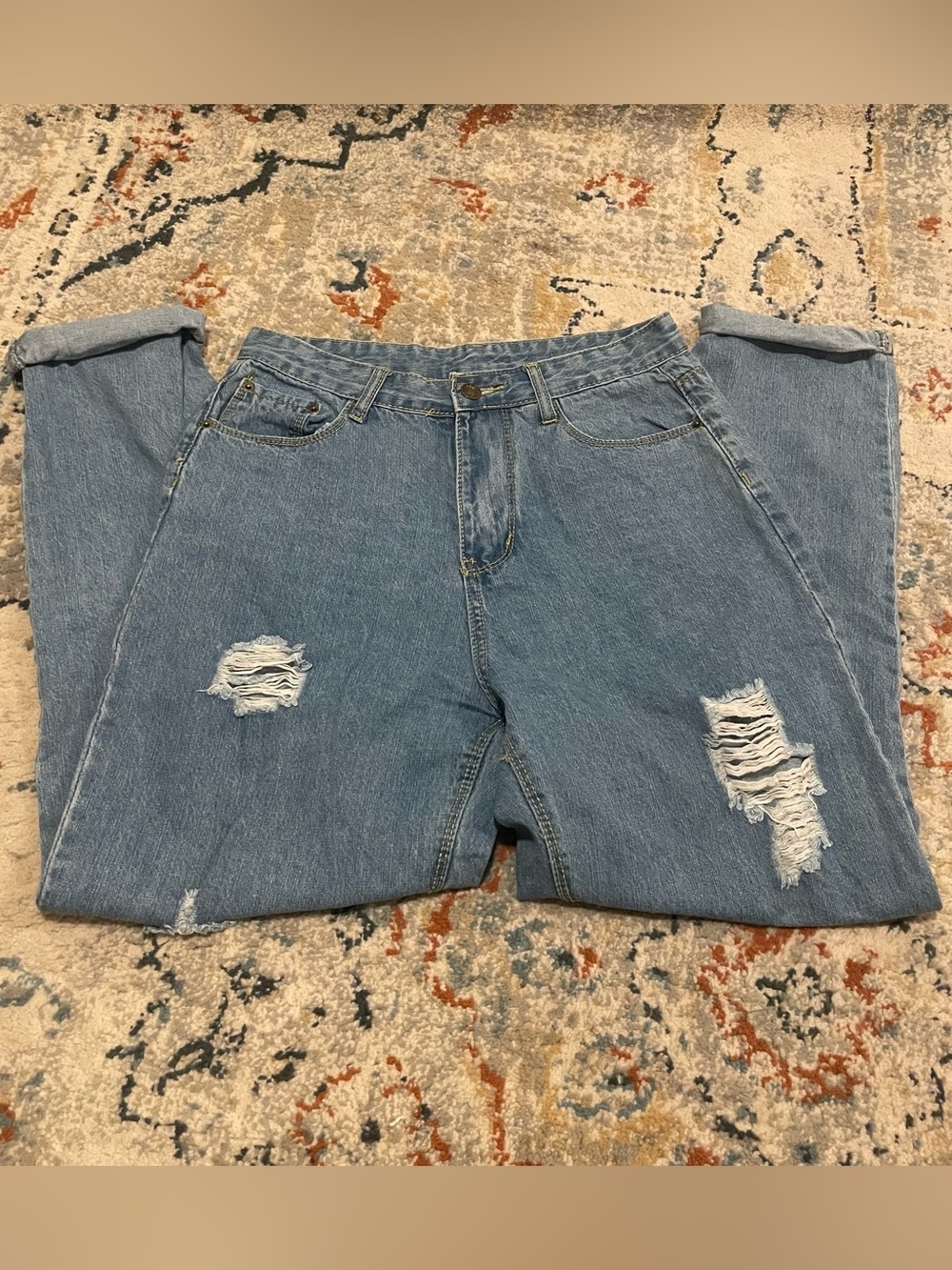 Light Blue Distressed Jeans